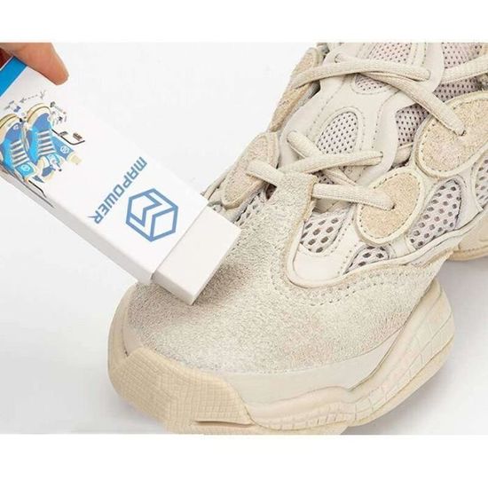 2 Gommes Nettoyantes Pour Daim Et Nubuck - Nettoyage à Sec Sans Eau - Noir Et Blanc