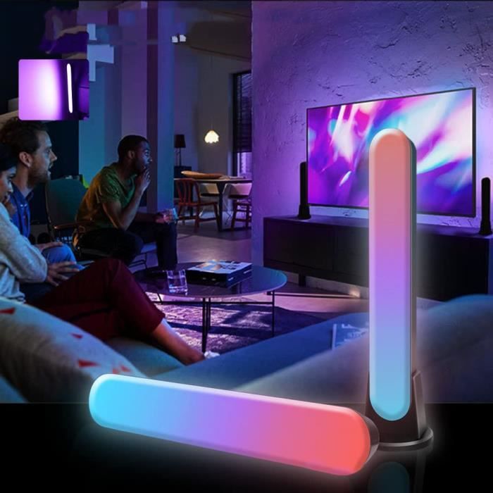 Trust-Lampe LED 360 RGB Smart Barre Led Musique Sync Lumiere Ambiance  Decoration pour Gaming pc TV Bureau Chambre Salon Deco Fête N - Cdiscount  Maison
