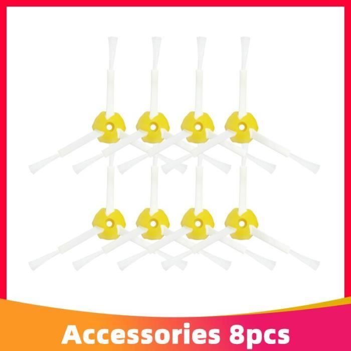 8 Brosse Latérale - Kit de remplacement pour aspirateur robot iRobot Roomba série 500, avec filtre Hepa, bros