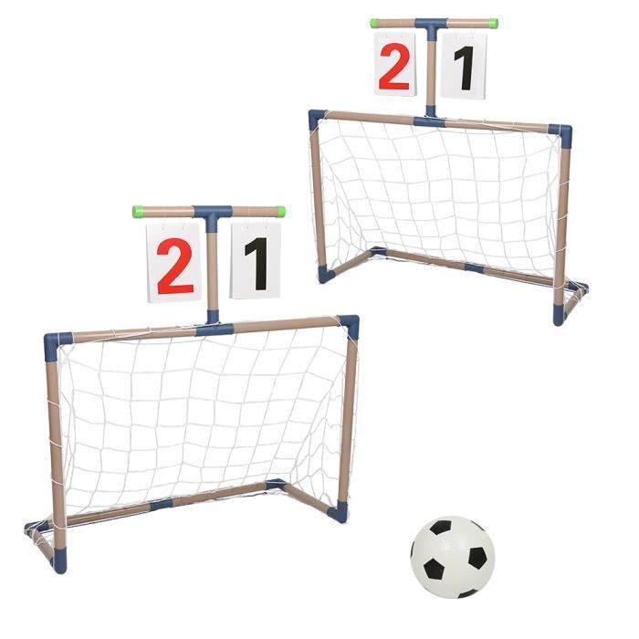 Cage de Football Pop-Up, Filets de But Portables pour Enfants, Mini Filet de Football, But de Football Pliable-blanc