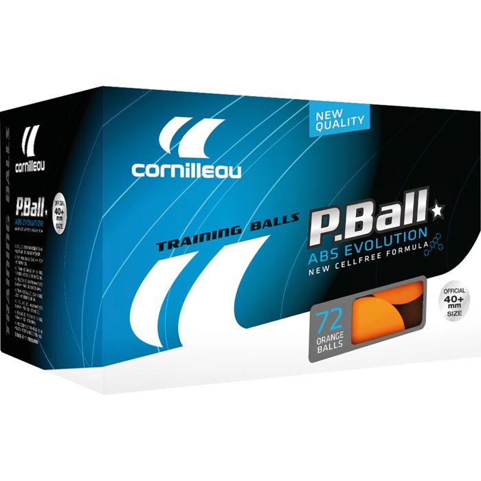 Balles de ping pong - P.BALL ABS EVOLUTION 1* ORANGE X72 (PACK 72 BALLES PLASTIQUE)