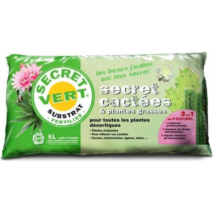 Terreau pour cactées et plantes grasses 3kg