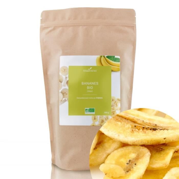 Bananes chips BIO - Fruits séchés en vrac - 500g