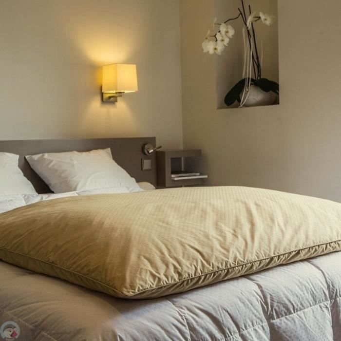 Housse d édredon jacquard beige 200x170 cm
