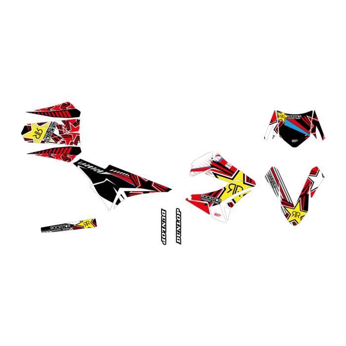 Kit Déco Moto Cross Derbi X-Treme 50 2010-2017 - Trantor Orange - Plaques & Garde-Boue