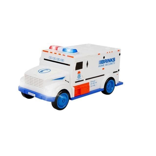 A1726 Voiture électrique jouet tirelire enfants garçons argent coffre fort pot pièces de monnaie blanc~WHITE