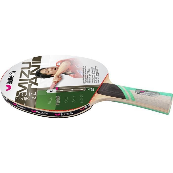 Butterfly Jun Mizutani Platin Raquette de ping-Pong Multicolore