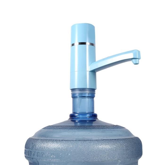 Pompe à Eau Électrique Automatique Distributeur Rechargeable USB Sans Fil avec Tuyau pour Maison Bureau Extérieur, Bleu