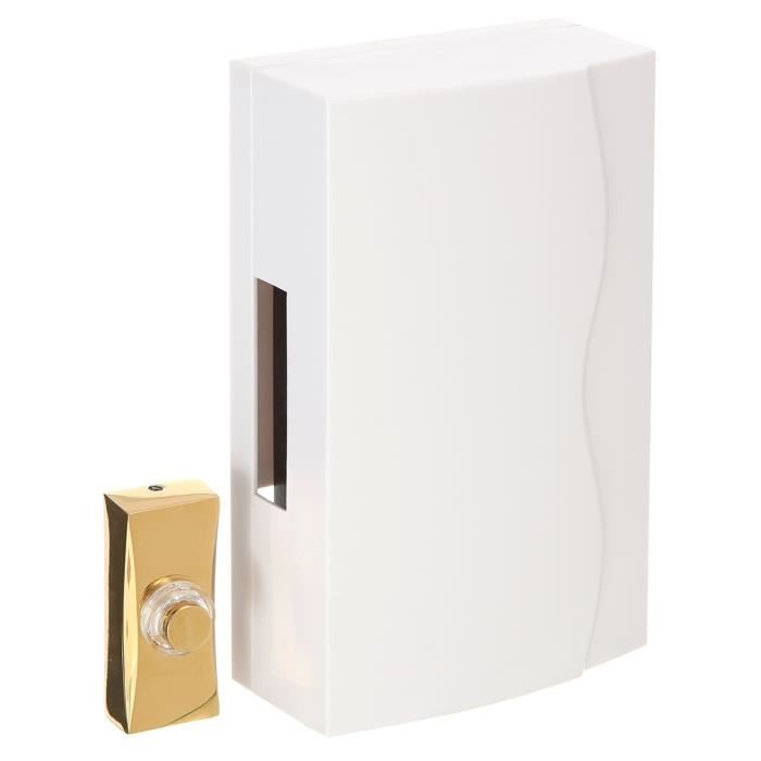 ELRO Carillon filaire mural + bouton laiton