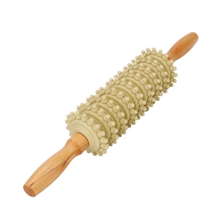 Rouleau de thérapie du bois Rouleau de thérapie par le bois Points de déclenchement Rouleau de massage pour fascia GOTOTOP -ZHU
