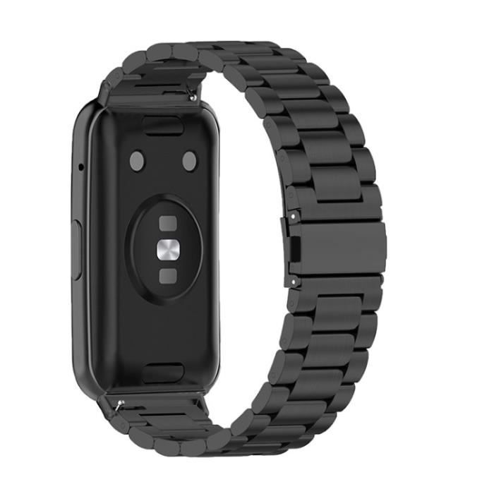 Sangle De Montre Pour Huawei Watch Fit 2, Boucle Pliante Trois Perles De Remplacement Bracelet - Noir