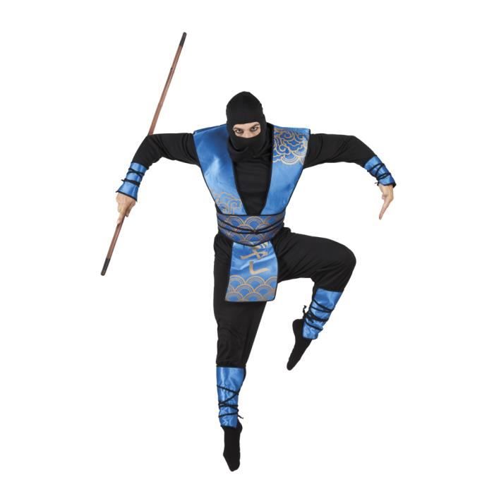 Déguisement Ninja homme bleu