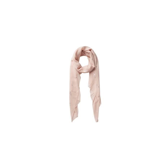 Foulard Pieces Rose Imprimé Hirondelles ILLUMINA Polyester 17065574 RIBBON RED