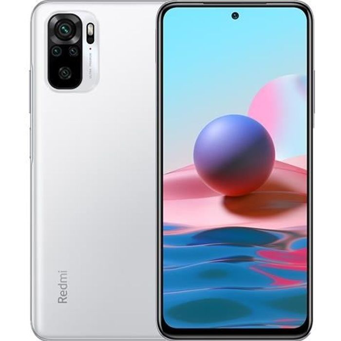 XIAOMI Redmi Note 10 Blanc Galet 128Go Smartphone