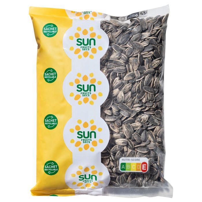 Graines de tournesol grillées salées en sachet de 500g Sun- CACAHUETES ET FRUITS SECS