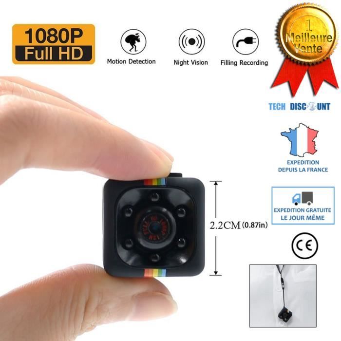 TD® Mini Caméra 1080P Portable HD Vision Nocturne et Détection de Mouvement Surveillance Sécurité Intérieure / Extérieure