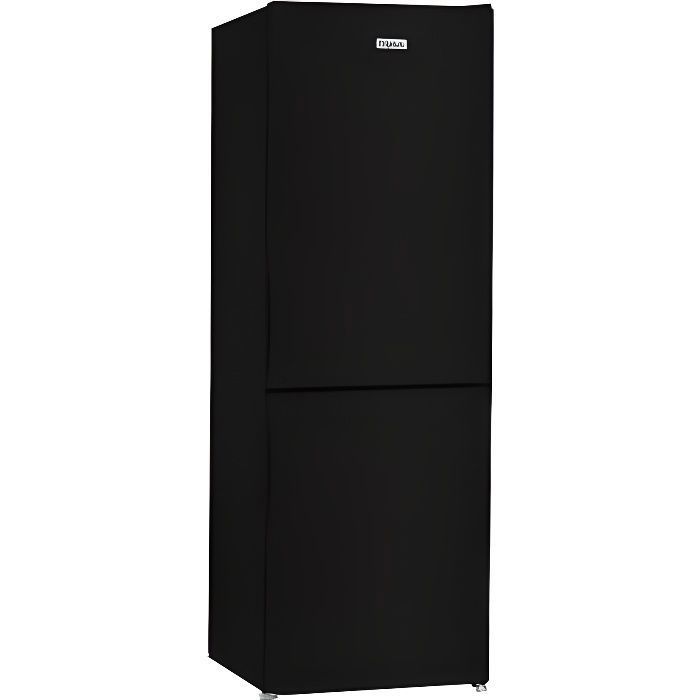 FrigeluX RC168NE : réfrigérateur combiné noir 157 L compact Low-Frost portes réversibles classe E silencieux 39 dB