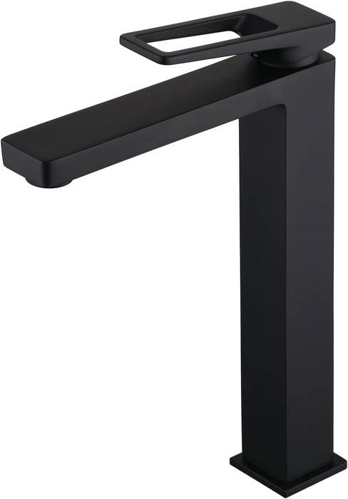 Robinet De Lavabo Vasque Salle De Bain Corps Haut Noir Robinet Lavabo Monotrou Lavabo à 1 Trou Pour Lavabo,LK75239BHC