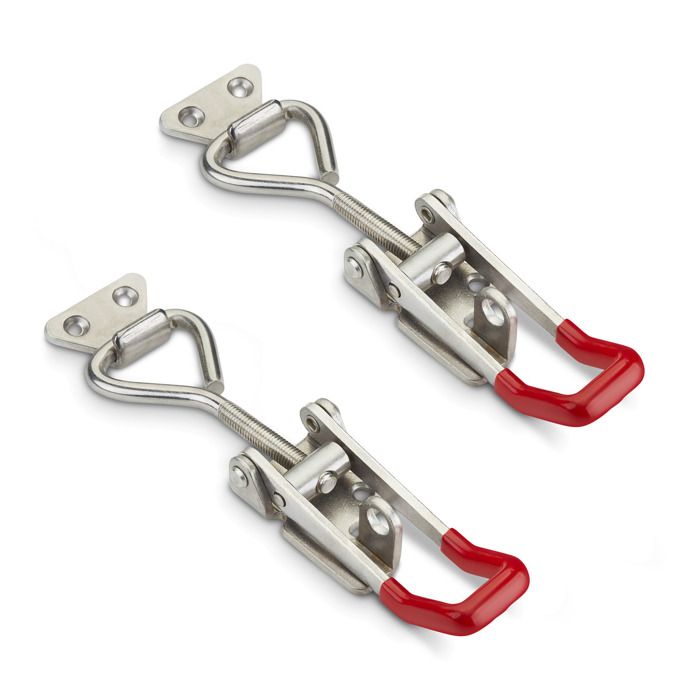 2 Pièces Loquet à Bascule en Acier Inoxydable, Fermeture à Levier Réglable, Loquet de Serrage Fermeture, Fermeture a Levier pour Armoires Portes Valises 2 Pièces Loquet à Bascule en Acier Inoxydable, Fermeture à Levier Réglable, Loquet de Serrage Fermeture, Fermeture a Levier pour Armoires Portes Valises