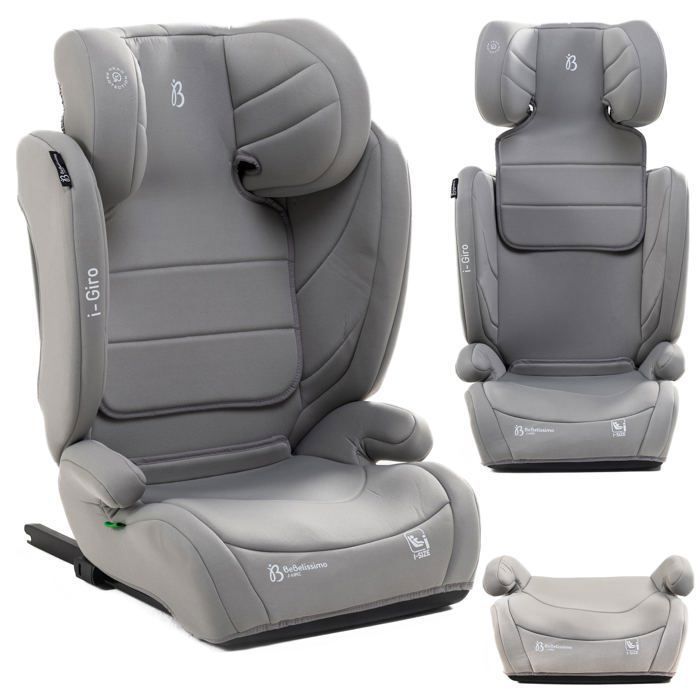 BEBELISSIMO - Siège auto Isofix - rehausseur I-size - 100 -150cm - i- Giro - gris claire