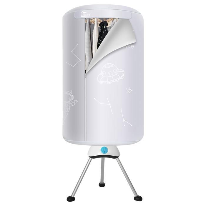 Smart Portable Clothes Dryer, Avec Minuterie Stérilisation UV, Séchoir à Linge Electrique Portable Avec Télécommande, Seche Linge Pliable Avec Réglage De L'heure Pour Les Vêtements, Sous-vêtements, Vê