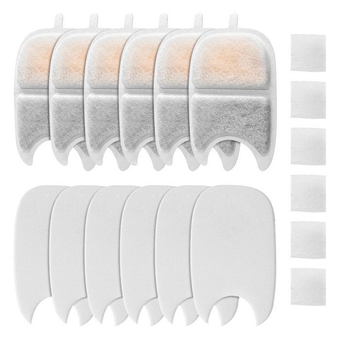6 Packs Filtres de Fontaine pour Chat Filtre de FEELNEEDY YPD-C004 Fontaine à Boire pour Chat Remplacement Filtre