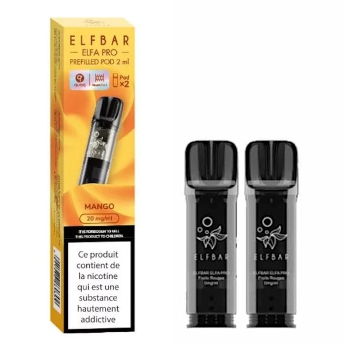 ELFBAR  ELFA PRO  2 recharges TRIPLE MANGUE 10mg  LIVRASION RAPIDE -  eLiquide-jungle - Cdiscount Au quotidien