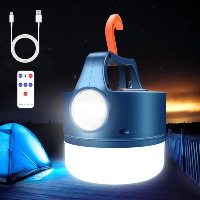 Lampe De Camping LED Rechargeable Lampe Solaire De Camping Avec 3 Modes De Luminosite Lumiere De Camping Etanche Pour Camping Panne De Courant Urgence Peche Aventure 1 Paquet 90468532