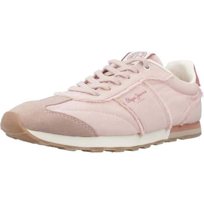 Pepe Jeans Sport > Zapatillas Mujer Modèle Chaussure Pepe Jeans Modèle Once Twill - Coleur Rose