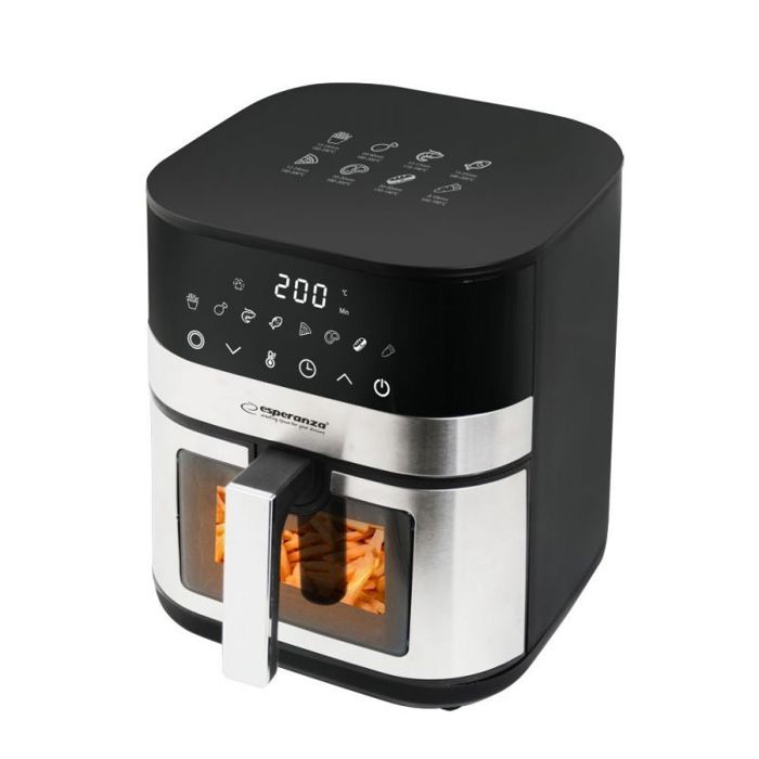 Friteuse sans graisse - ESPERANZA - Pesce Alla Griglia - 5L - Température variable - Noir