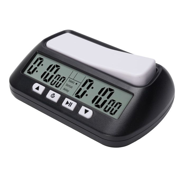 Horloge d'échecs numérique, multifonction, avec compte à rebours, bonus, retard et comptage à rebours, compact, portable, facile à utiliser, fonction mémoire pour la maison et les tournois Horloge d'échecs numérique, multifonction, avec compte à rebours, bonus, retard et comptage à rebours, compact, portable, facile à utiliser, fonction mémoire pour la maison et les tournois