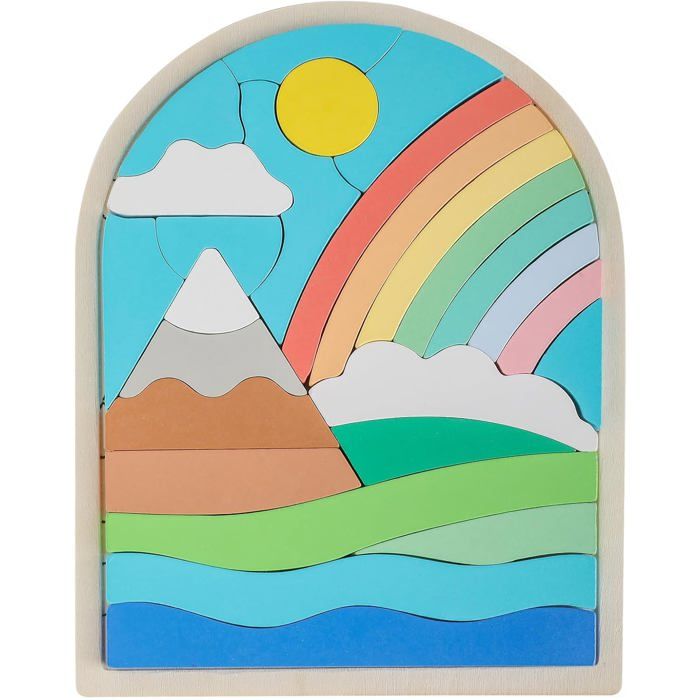 Arbre à Musique En Bois Arc-en-ciel – Jouet Montessori Avec Billes Colorées Et Sons Apaisants