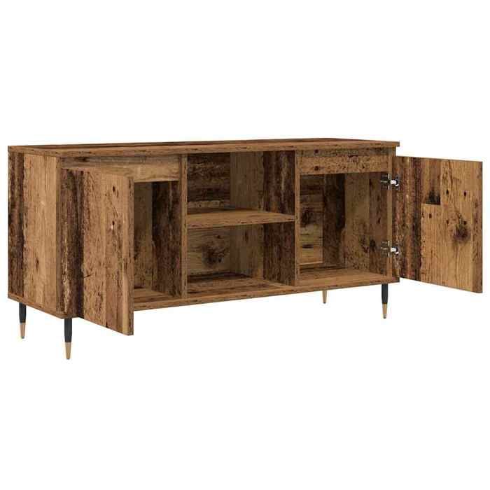 NEUF Armoire TV - Marron - Meuble TV - TABLE TV - Bois Ancien 104x35x50 cm - Bois dingénierie TT5535