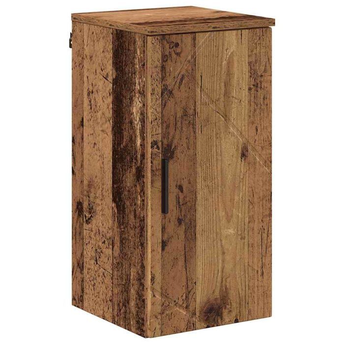 Armoire de salle de bain en bois - vidaXL - Bois ancien - 30x315x61 cm - 1 porte à charnières - Rangement fonctionnel