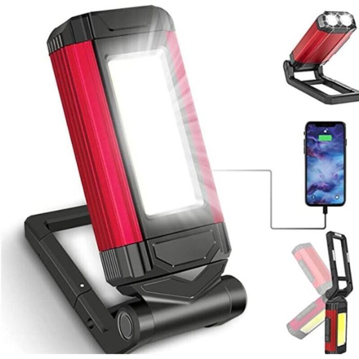 Lampe de travail rechargeable puissante lampe de travail LED pour atelier avec base magnétique lampe de poche étanche IPX6 pour