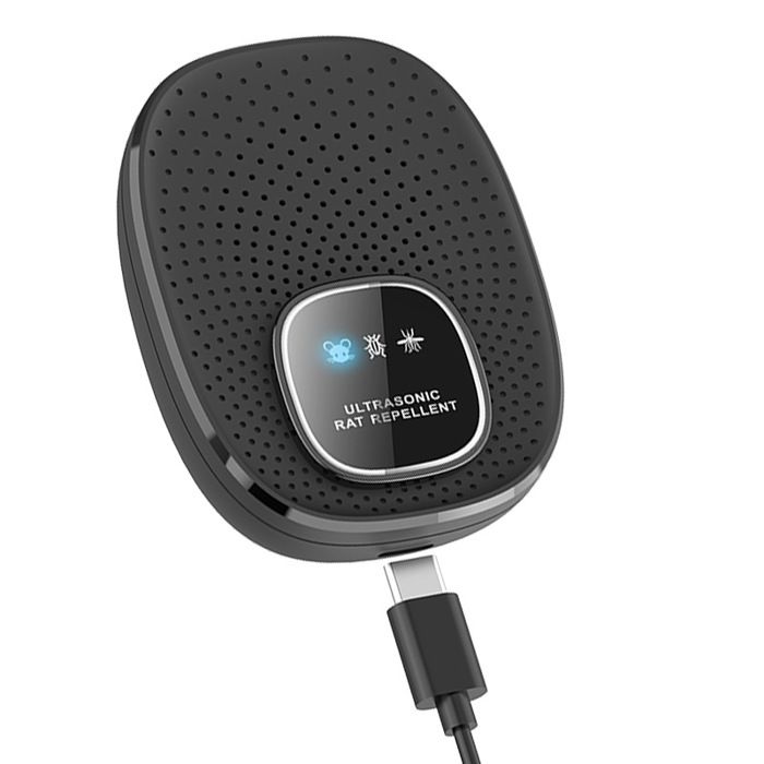 Répulsif à ultrasons anti souris puissant appareil ultrasonique basse fréquence dispositif anti rats cafards Rechargeable Noir