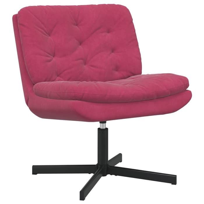 NEW 2026 Fauteuil relaxant pivotant - 1 personne - Poids maximal: 110 kg - Bordeaux 63x75x76 cm Velours L6405