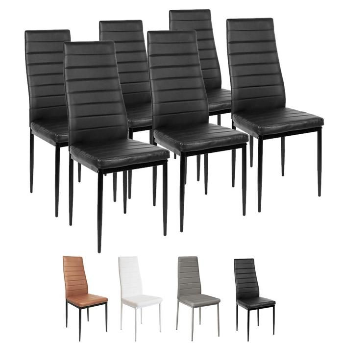 SUPFINE 6 Chaises de Salle à Manger Scandinave Chaise de Salon pour Bureau Cuisine Bar Réunion Hôtel Capacité de charge 120 kg