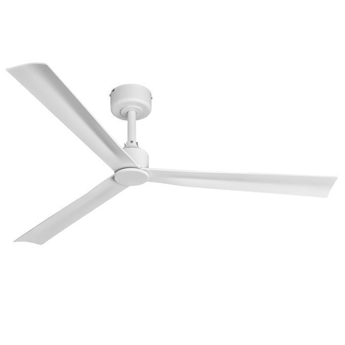 Parrot Uncle Ventilateur Plafond 127 cm Blanc Mat sans Lumière Moteur DC Silencieux Télécommande 6 Vitesses Réversible Été Hiver
