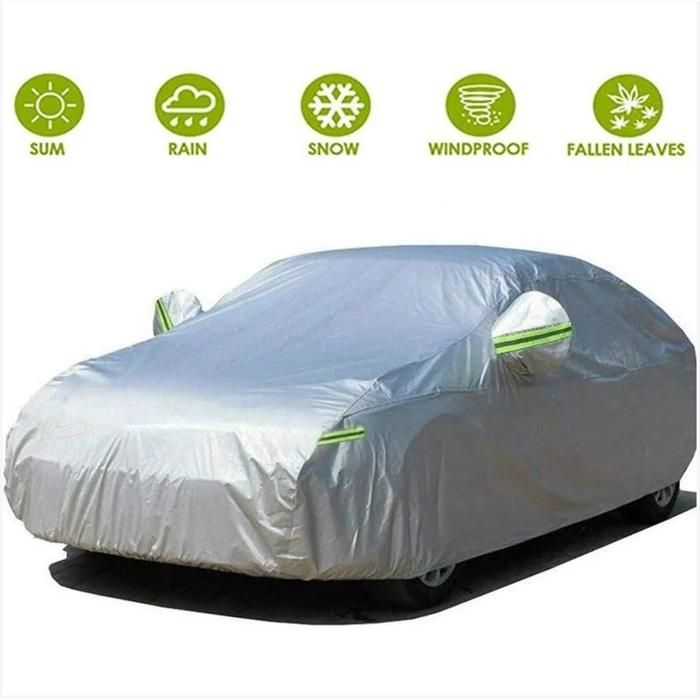 Bâche pour voiture 490x180x150cm Housse de Protection Oxford Imperméable Ouverte Latérale Anti UV Neige Poussière 3XL Blanc