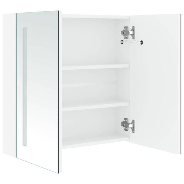 Armoire de salle de bain à miroir LED 62x14x60 cm_2 ans garantie_60898