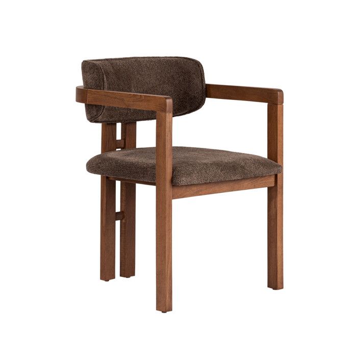 Chaise en bois Toscana - 54 x 54 x 76 cm - Marron / Noyer