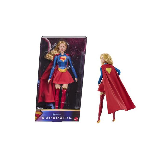 Poupée de collection - BARBIE - Signature DC Supergirl - Collector - Costume rouge/bleu - Support & certificat