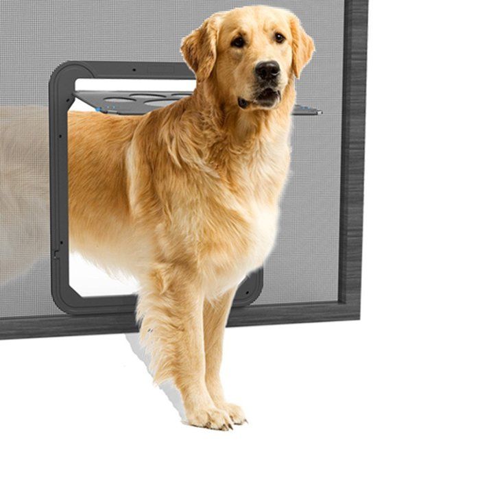 Chatière pour moustiquaire facile à installer porte moustiquaire verrouillable pour chiens moyens/grands Dog Freedom