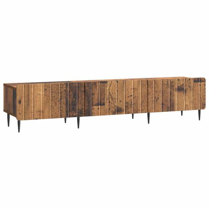 Meuble TV Bois ancien - vidaXL - 147x345x32cm - bois d’ingénierie - 3 tiroirs - design élégant - meuble hifi - Entretien Facile 500