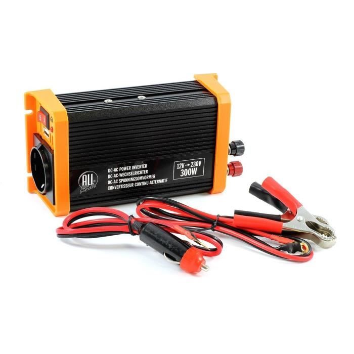 Convertisseur 12V/220V RoyPow 300W - 2 Prises + 4 USB - Pour Voiture/Camping - Protection Surcharge