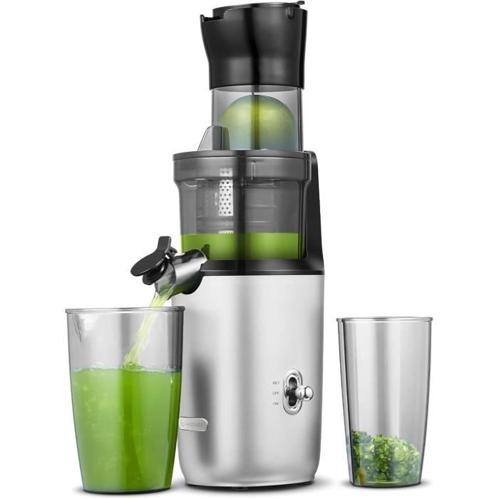 AMZCHEF Extracteur De Jus Pour Fruits Entiers 80MM - Centrifugeuse Extracteur De Jus Sans BPA - 200W Extracteur De Jus Froid Avec - Amzchef