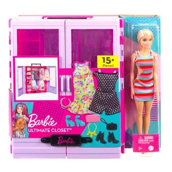 Barbie Ultimate Closet Doll and Playset - BARBIE BRAND - HJL66 - Blanc - Multicolore - Mixte