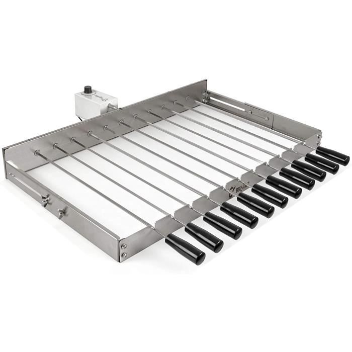 BBQToro TourneBroche électrique Acier Inoxydable avec 11