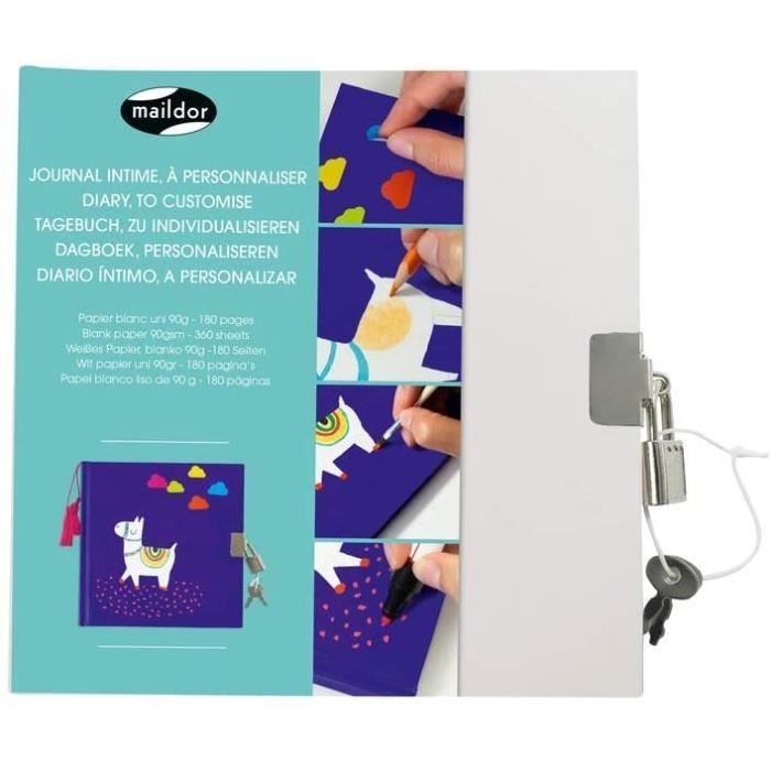 GB020O Un journal intime Gamme blanche 180 pages unies blanches